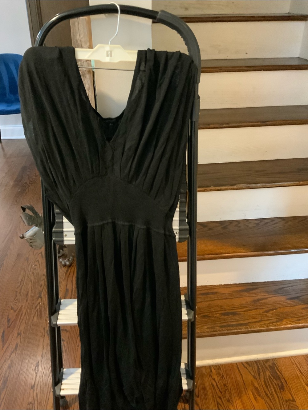 Banana Republic Black V‑Neck Maxi Dress